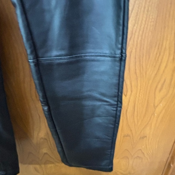 Black Faux Leather Pants Large NWOT - Picture 4 of 7
